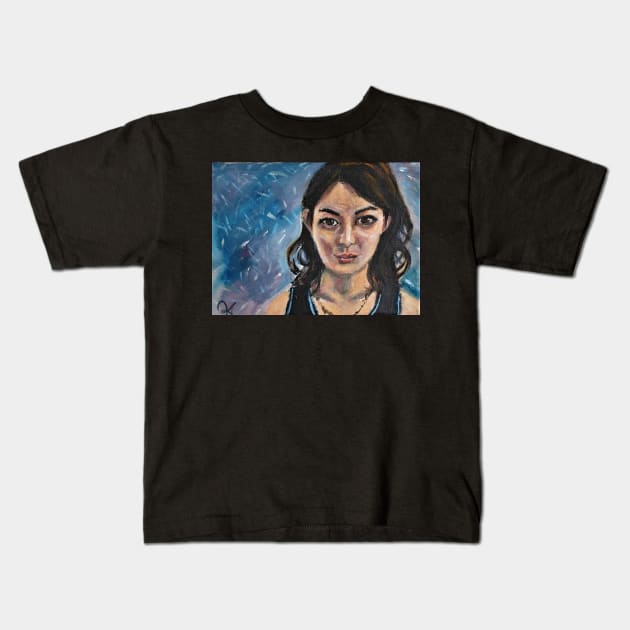 Masaki Kids T-Shirt by Great Auk Art